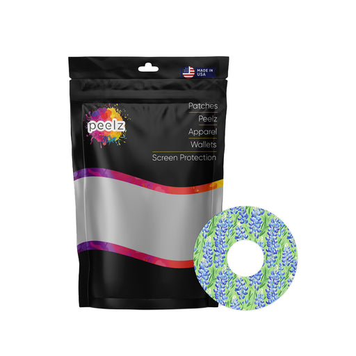 Peelz Blue Blooms Patch Tape Designed for the FreeStyle Libre 3 Plus & Lingo Patch Medical Tape