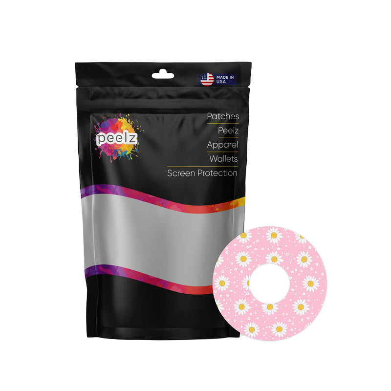 Peelz Spring Daisy FreeStyle Libre 3 Plus & Lingo  Patch Tape - Pump Peelz Patch Medical Tape