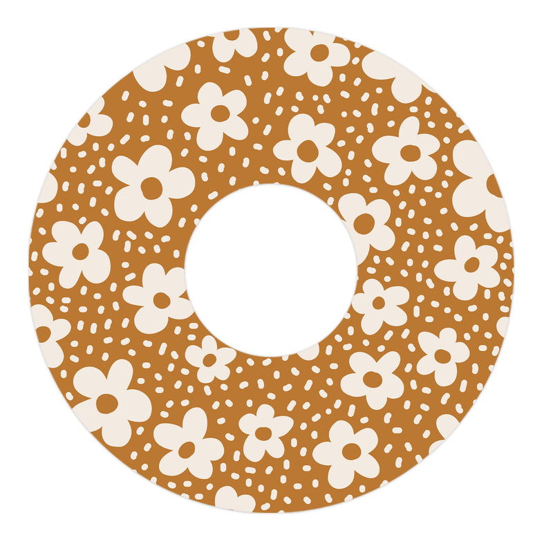 Peelz Caramel Daisies FreeStyle Libre 3 Plus & Lingo  Patch Tape - Pump Peelz Patch Medical Tape