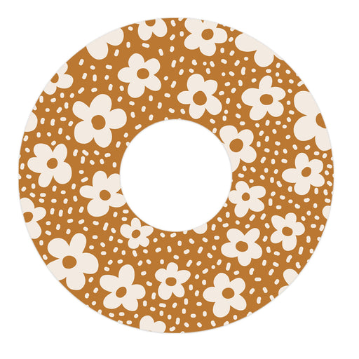 Peelz Caramel Daisies FreeStyle Libre 3 Plus & Lingo  Patch Tape - Pump Peelz Patch Medical Tape
