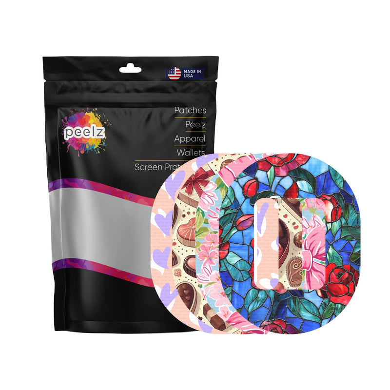 Peelz Valentine Variety Pack Tandem Mobi Decorative Patch Tape - Pump Peelz Patch Medical Tape