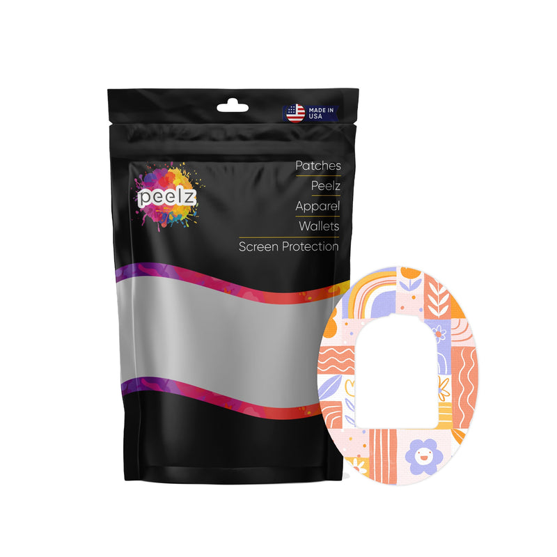 Peelz Wildflower Doodle Pod Patch Tape - Pump Peelz Patch Medical Tape