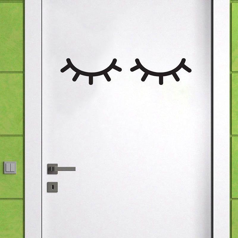 GladGirl Eyelash Illustration Wall Decal Marketing