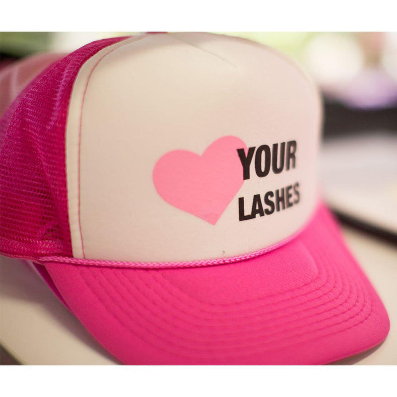 GladGirl Lash Lid Hot Pink Hat Marketing