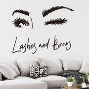 GladGirl Lashes & Eyebrows Wall Decal Marketing