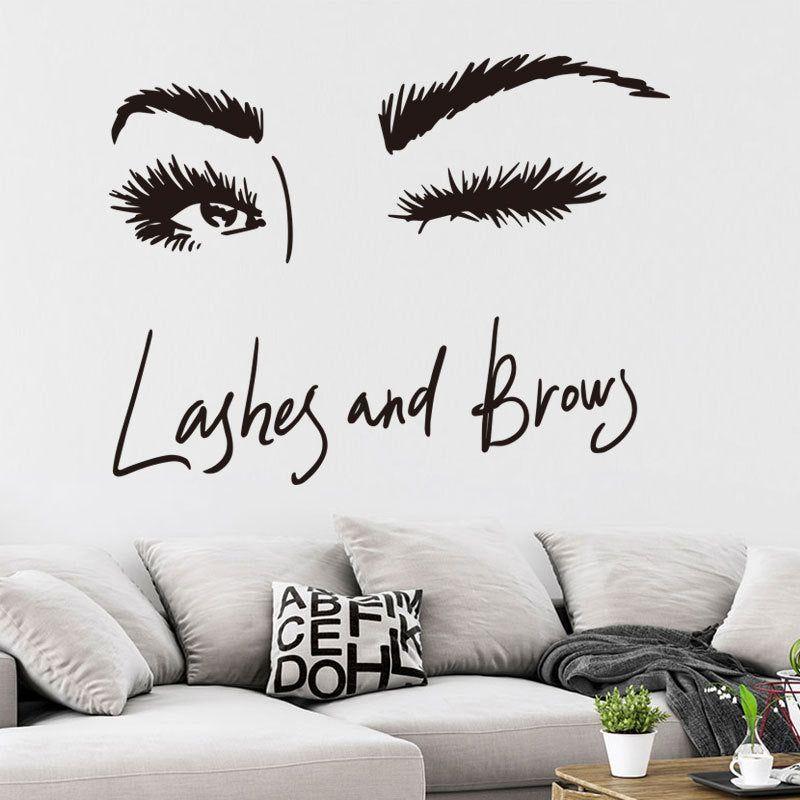 GladGirl Lashes & Eyebrows Wall Decal Marketing