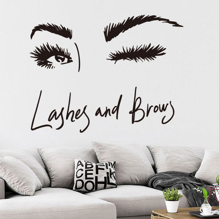 Lashes & Eyebrows Wall Decal