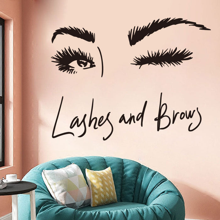 Lashes & Eyebrows Wall Decal