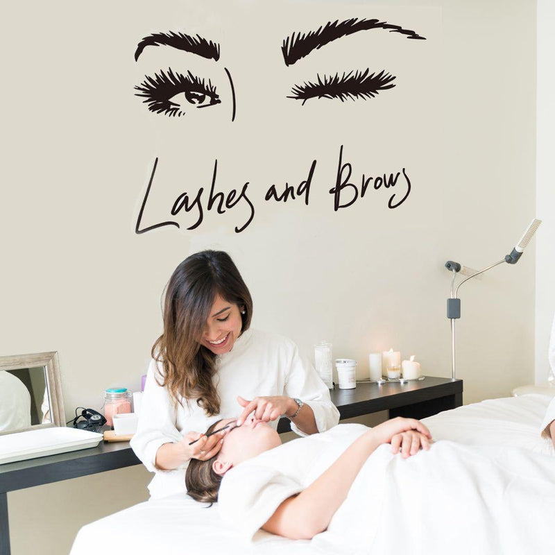 GladGirl Lashes & Eyebrows Wall Decal Marketing