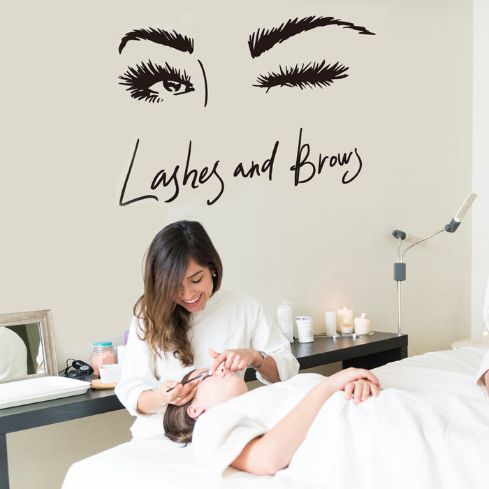 Lashes & Eyebrows Wall Decal