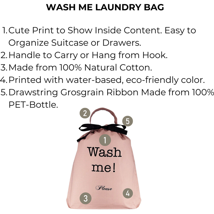 Bag-All - Wash Me, Laundry Bag, Pink/Blush