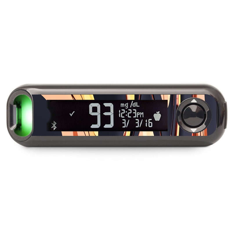 Peelz Lava Flow Bayer Contour© Next One Glucometer Peelz/Stickers