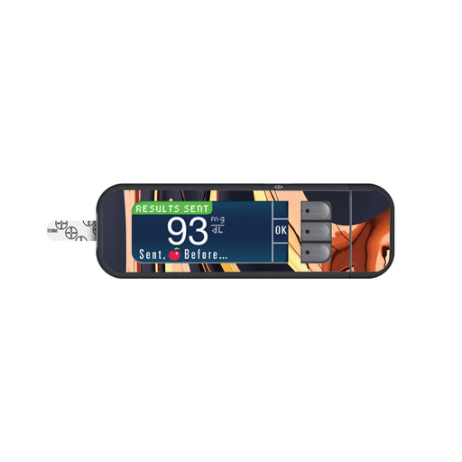 Peelz Lava Flow Sticker for Bayer Contour Next Glucometer Peelz/Stickers