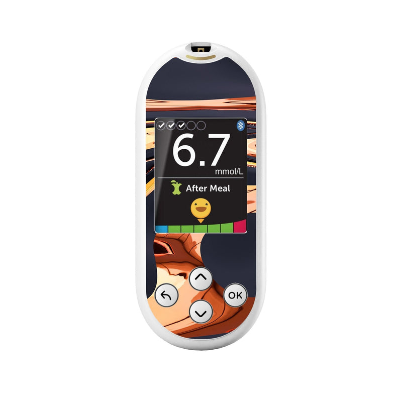 Peelz Lava Flow for OneTouch Verio Reflect Glucometer Peelz/Stickers