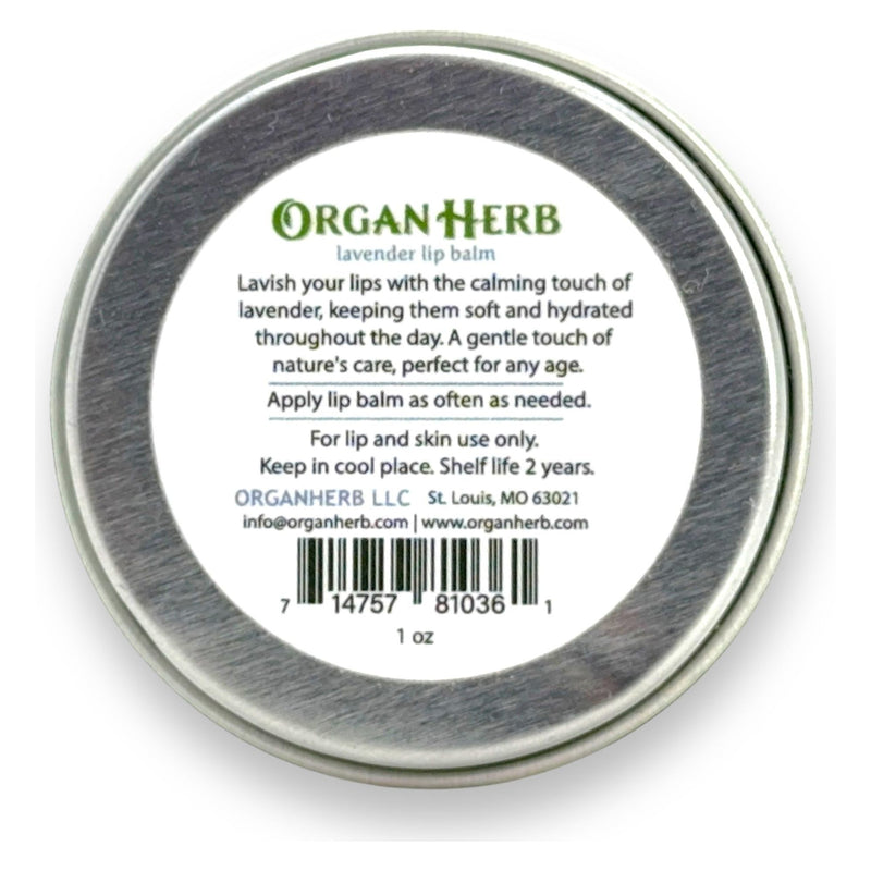 OrganHerb OrganHerb Organic Lavender Lip Balm 1 oz – Calming Hydration with Pure Lavender Essence Organic Lip Balms