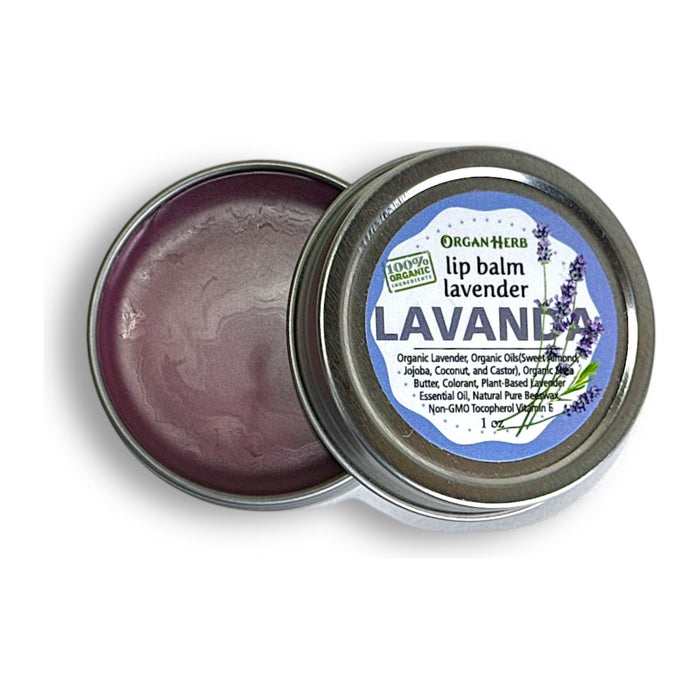 OrganHerb Organic Lavender Lip Balm 1 oz – Calming Hydration with Pure Lavender Essence