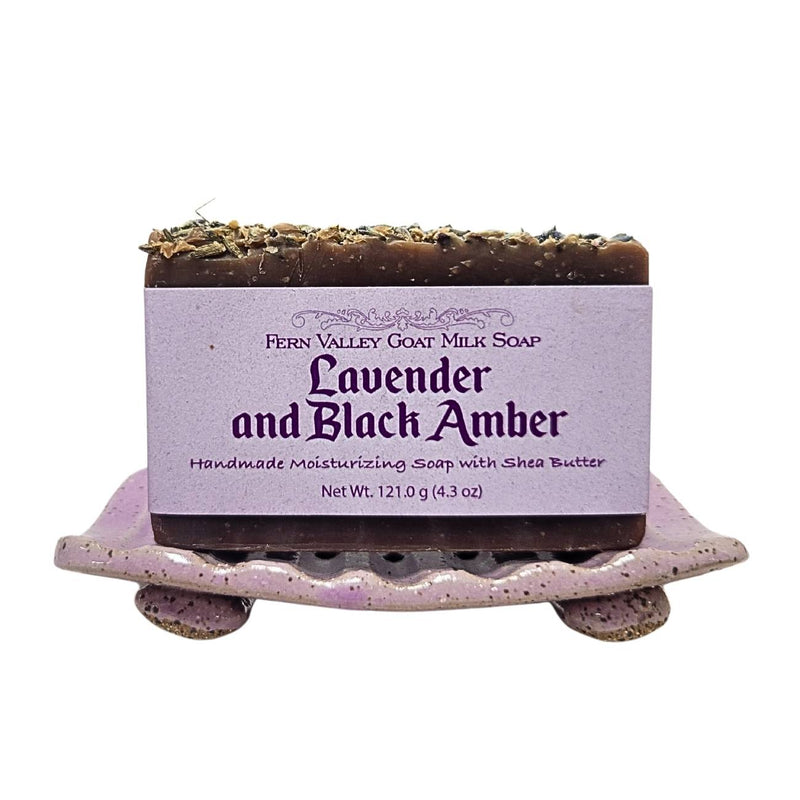 Fern Valley Soap Handmade Goat Milk Soap | Moisturizing Lavender and Black Amber Goat Milk Soap