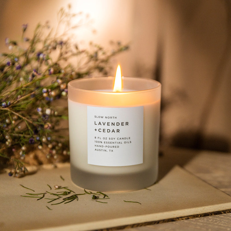 Slow North Lavender + Cedar - Signature Candle Frosted Candles