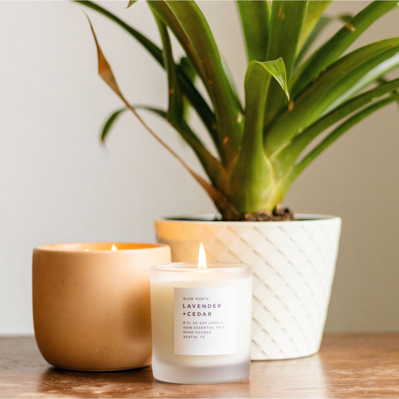 Slow North Lavender + Cedar - Signature Candle Frosted Candles