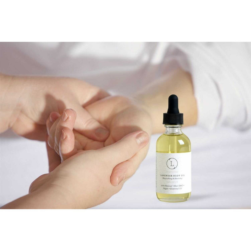 Lizush Lavender Body Oil, Natural Moisturizing Body Oil CREAMS & OILS