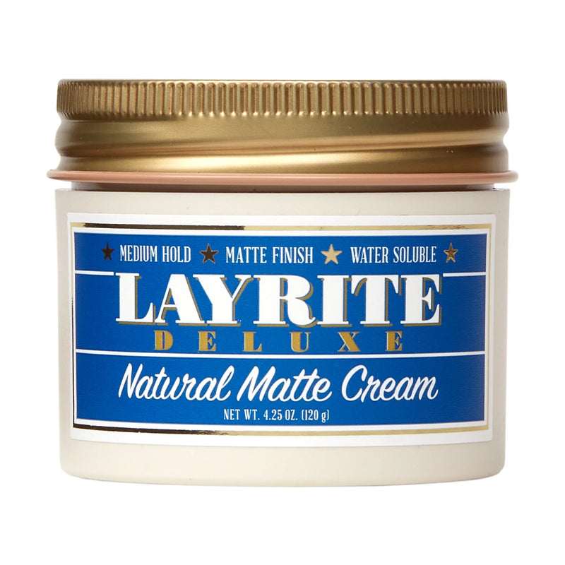 Layrite Deluxe Layrite Deluxe Natural Matte Cream Medium Hold - Matte Finish 4.25oz Hair Styling Cream