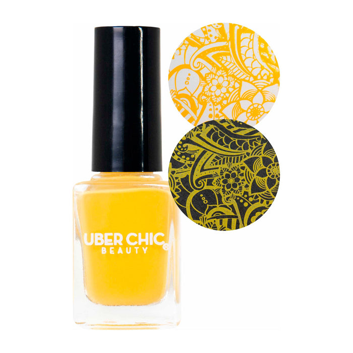 Uberchic Beauty Lazy Little Bumblebee   Stamping Polish