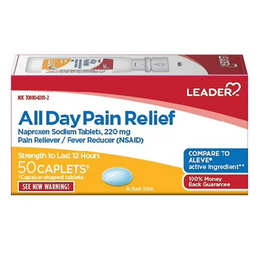 Leader Leader 12 hour Pain Reliever & Fever Reducer 220MG Caplets 24 ct Caplets