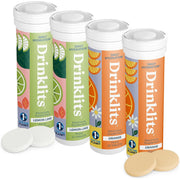 Drinklits Lemon-Lime & Orange Electrolyte Tablets (4) Tube Bundle | Citrus Sports Hydration Combo Pack Hydration Electrolyte Tablets