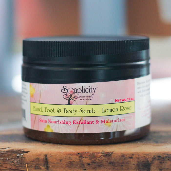 Soaplicity - Lemon Rose Hand, Foot & Body Sugar Scrub