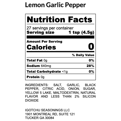 Igotchu Seasonings Igotchu Lemon Garlic Pepper seasoning Seasonings & Spices