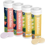 Drinklits Strawberry & Lemon Flavored Hydration Tablets (4) Tube Bundle Hydration Electrolyte Tablets