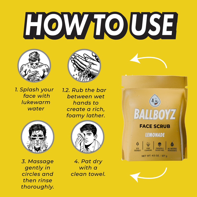 BALLBOYZ Lemonade Face Scrub (Light Acne)