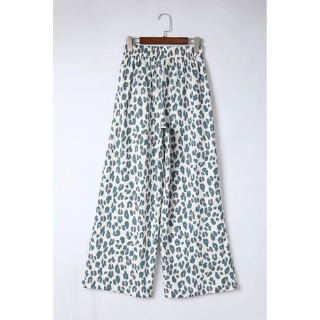 Leopard Drawstring Waist Culottes