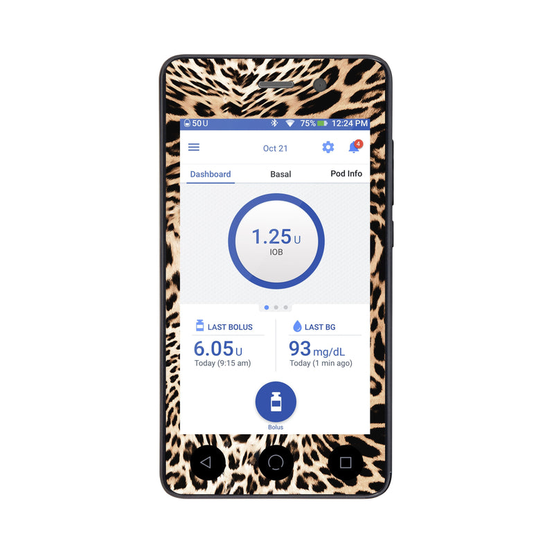 Peelz Leopard Print Sticker for Omnipod DASH® PDM – Pump Peelz Peelz/Stickers