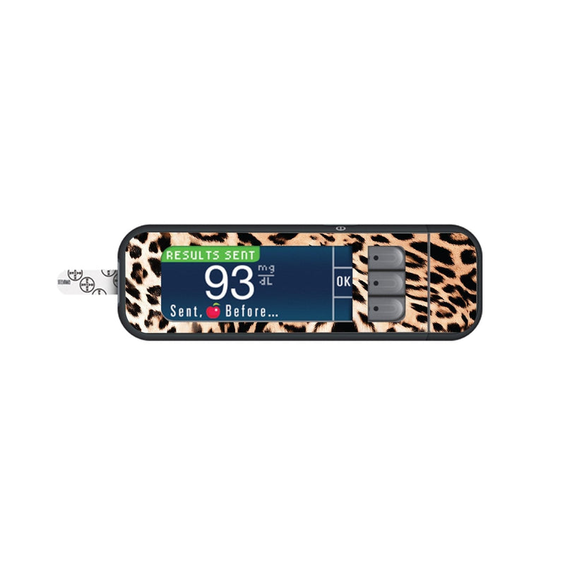 Peelz Leopard Print Sticker for Bayer Contour Next Glucometer Peelz/Stickers