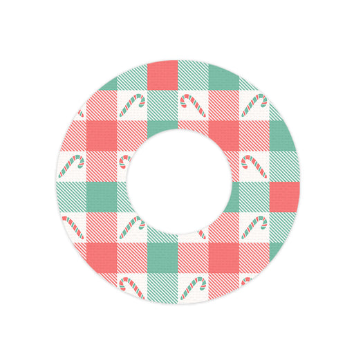 Peelz Peppermint Plaid Freestyle Libre 2 Patch Tape - Pump Peelz Patch Medical Tape