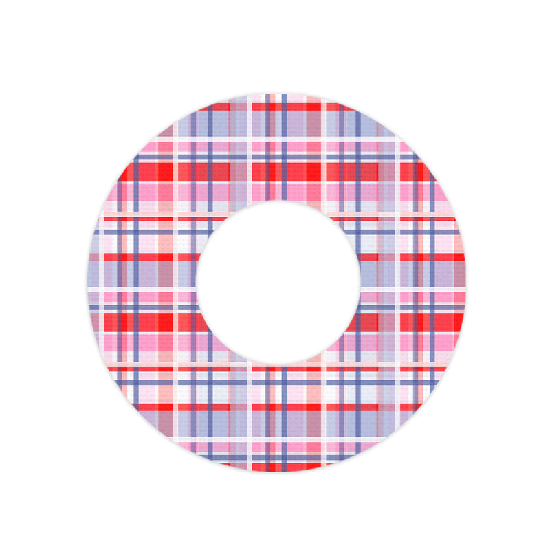 Peelz Party Plaid Freestyle Libre 2 Patch Tape - Pump Peelz Patch Medical Tape
