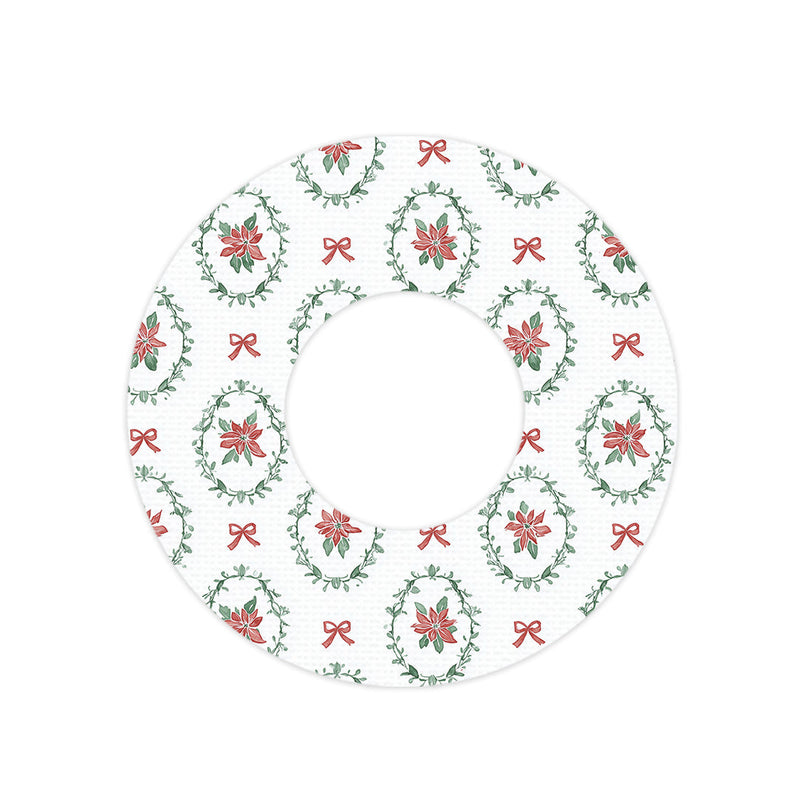 Peelz Poinsettia Parade Freestyle Libre 2 Patch Tape - Pump Peelz Patch Medical Tape
