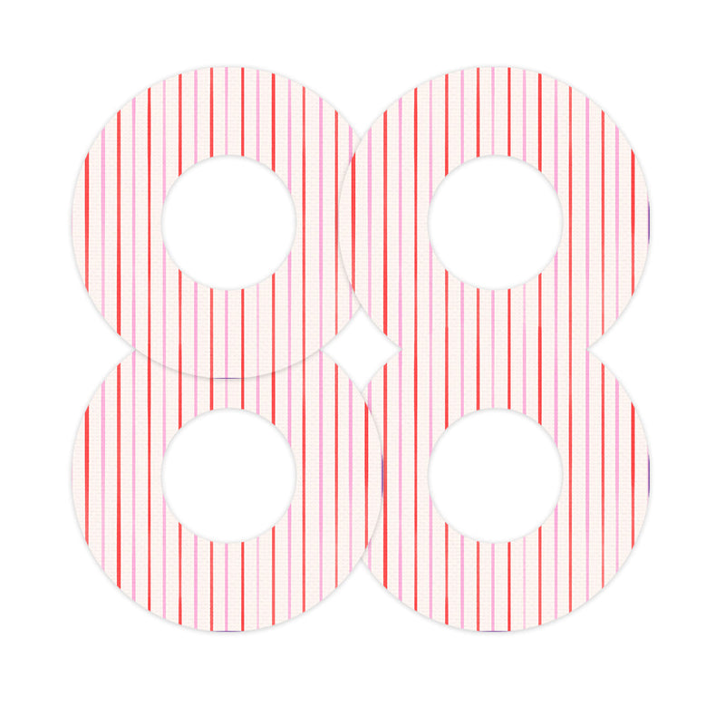 Peelz Peppermint Stripes Freestyle Libre 2 Patch Tape - Pump Peelz Patch Medical Tape
