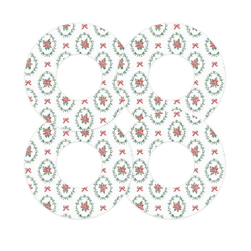 Peelz Poinsettia Parade Freestyle Libre 2 Patch Tape - Pump Peelz Patch Medical Tape