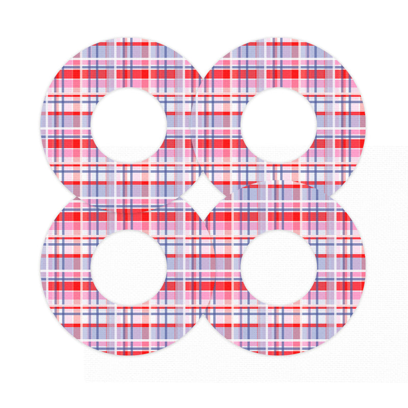 Peelz Party Plaid Freestyle Libre 2 Patch Tape - Pump Peelz Patch Medical Tape