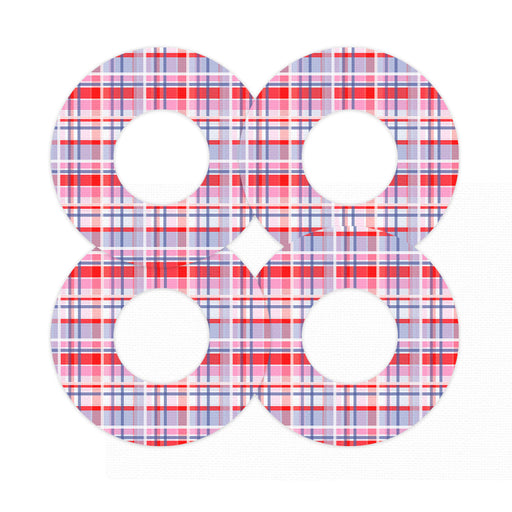 Peelz Party Plaid Freestyle Libre 2 Patch Tape - Pump Peelz Patch Medical Tape