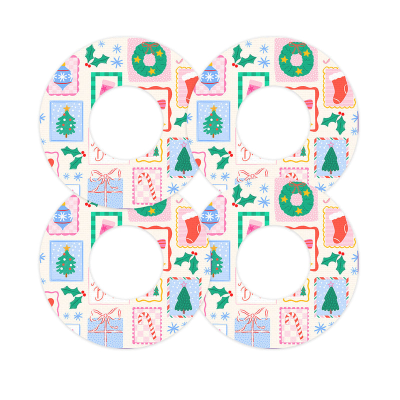 Peelz Holiday Greetings Freestyle Libre 2 Patch Tape - Pump Peelz Patch Medical Tape