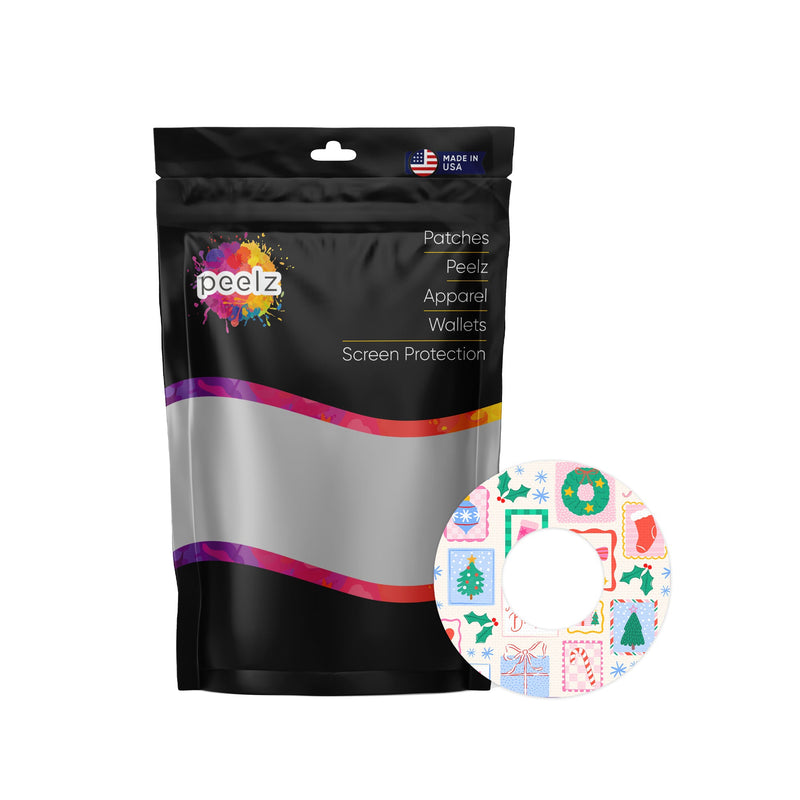 Peelz Holiday Greetings Freestyle Libre 2 Patch Tape - Pump Peelz Patch Medical Tape