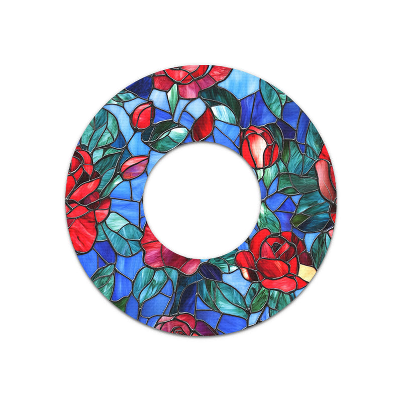 Peelz Crimson Blooms Freestyle Libre 2 Patch Tape - Pump Peelz Patch Medical Tape
