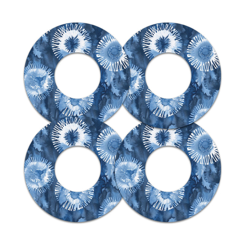 Peelz Monochrome Blue Tie Dye Freestyle Libre 2 Patch Tape - Pump Peelz Patch Medical Tape