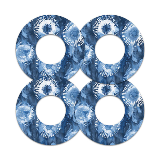 Peelz Monochrome Blue Tie Dye Freestyle Libre 2 Patch Tape - Pump Peelz Patch Medical Tape