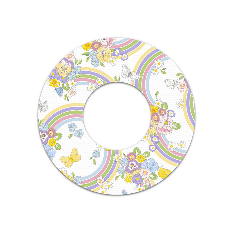Peelz Rainbow Blooms Freestyle Libre 2 Patch Tape - Pump Peelz Patch Medical Tape