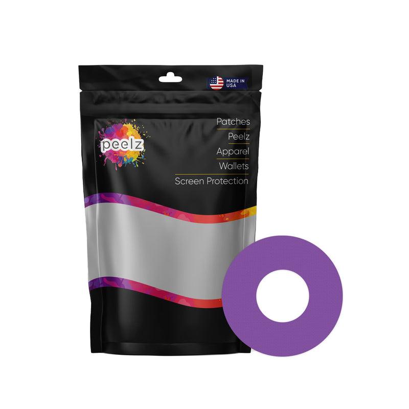 Peelz Solid Color Purple Freestyle Libre 2 Patch Tape - Pump Peelz Patch Medical Tape