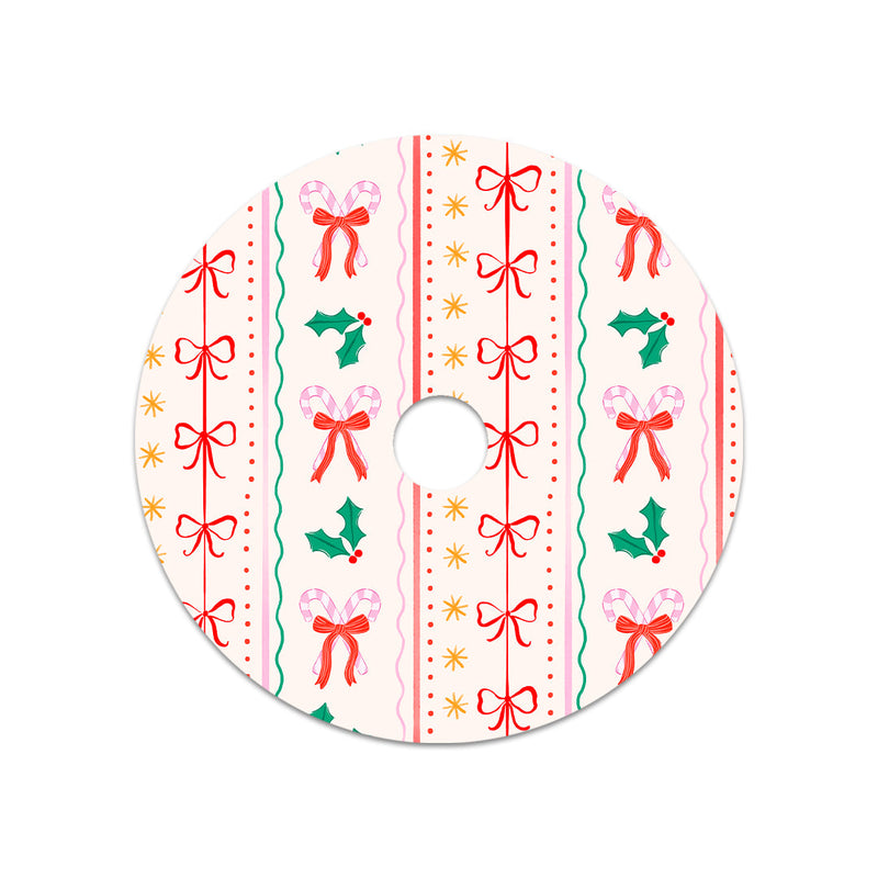 Peelz Holly Jolly Ribbon Freestyle Libre 2 Sticker - Pump Peelz Peelz/Stickers